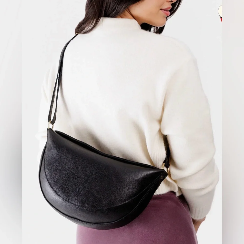 Portland Leather Large Koala Sling Bag – Black – Brand New in Box